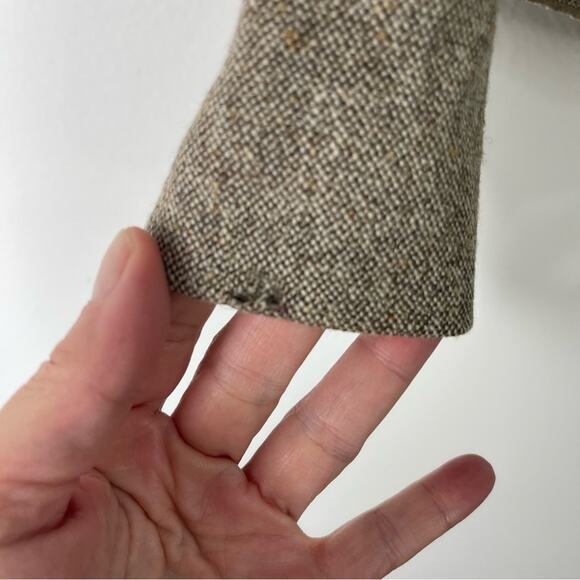 Ann Taylor tan wool bow button preppy office blazer 8P - Picture 6 of 7